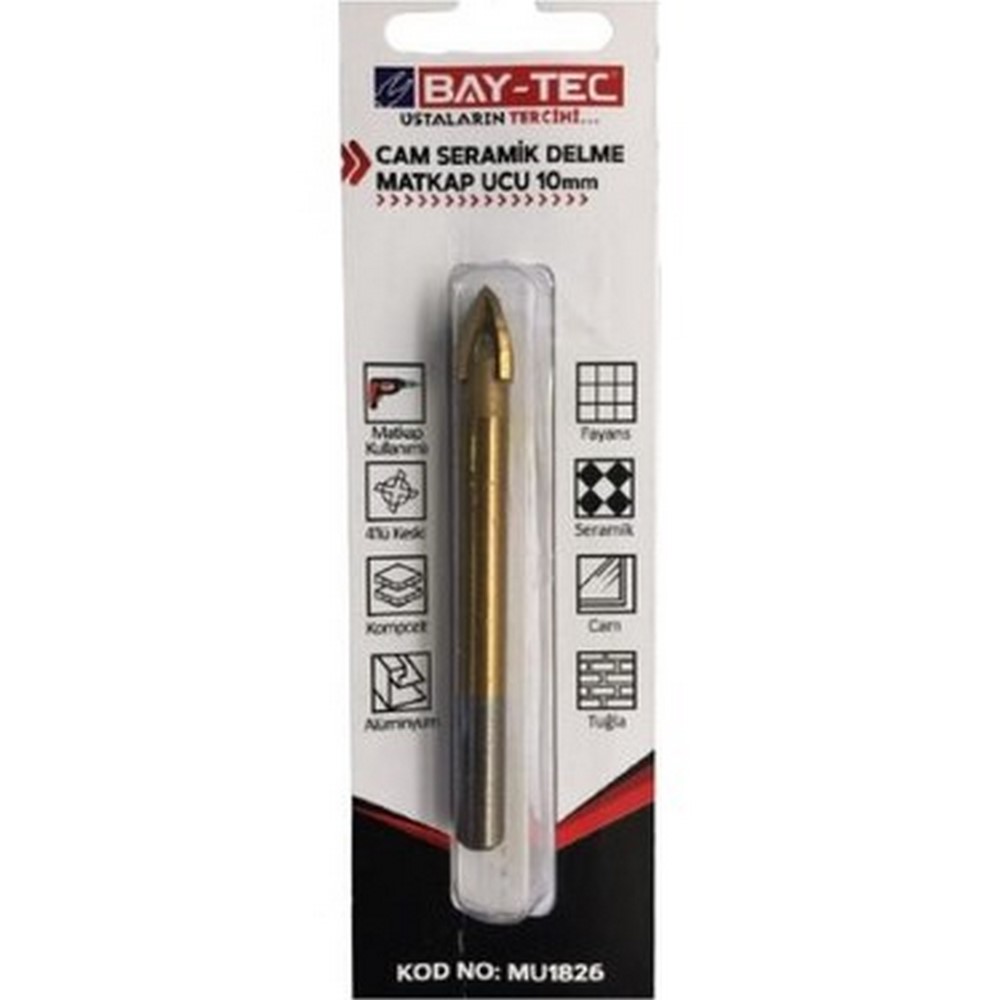 Bay-Tec Cam Seramik Delma Matkap Ucu 10 mm