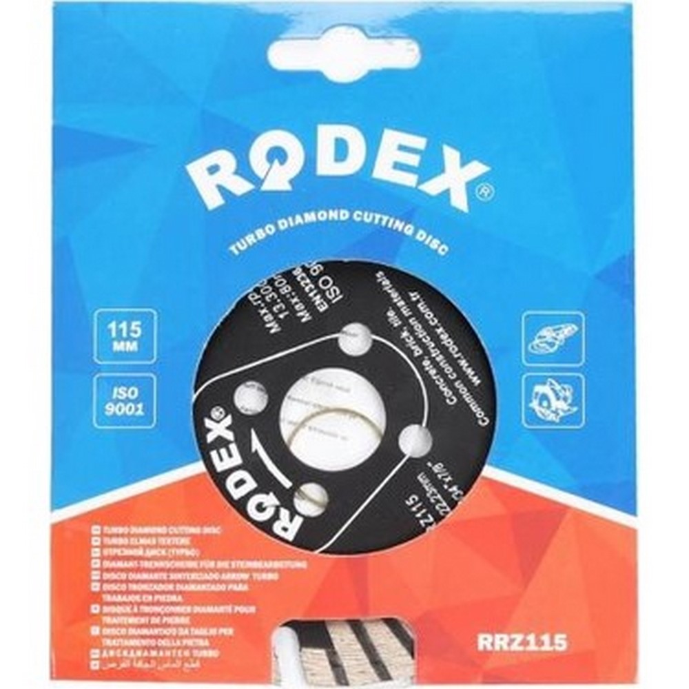 Rodex RRZ115 Turbo Elmas Testere Profect Segment 115mm (5/20/100)