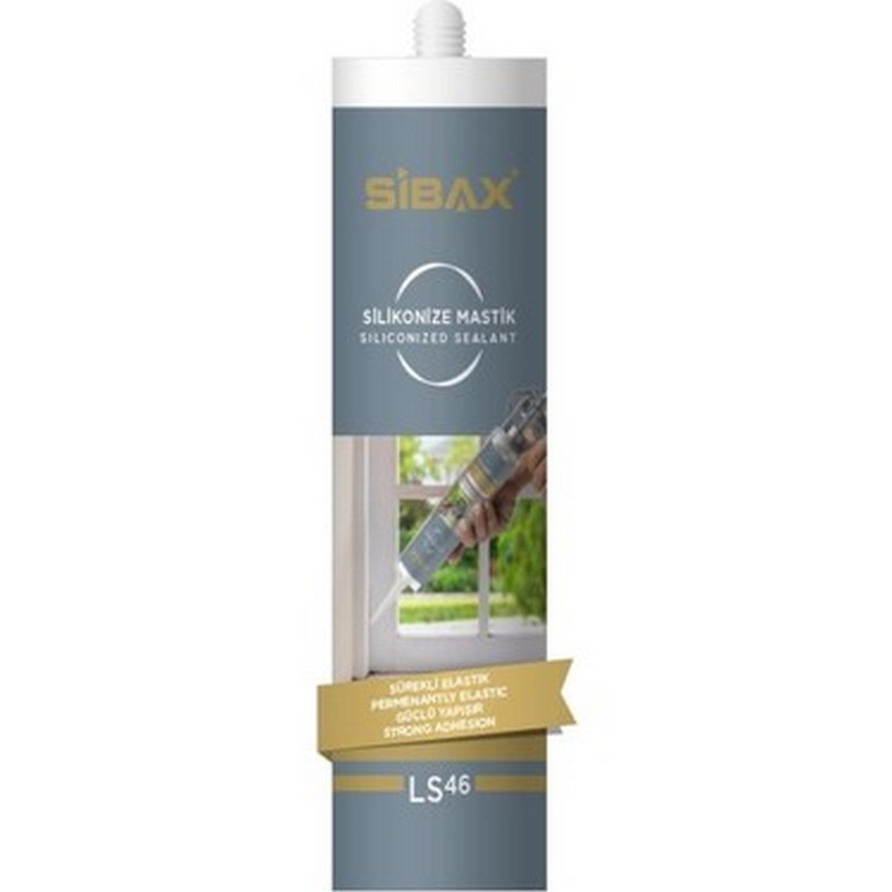 Sibax Silikonize Mastik 450 gr Beyaz LS46