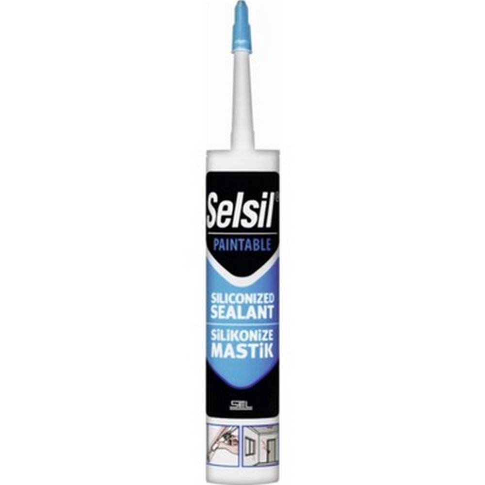 Selsil Silikonize Mastik Beyaz(500gr)