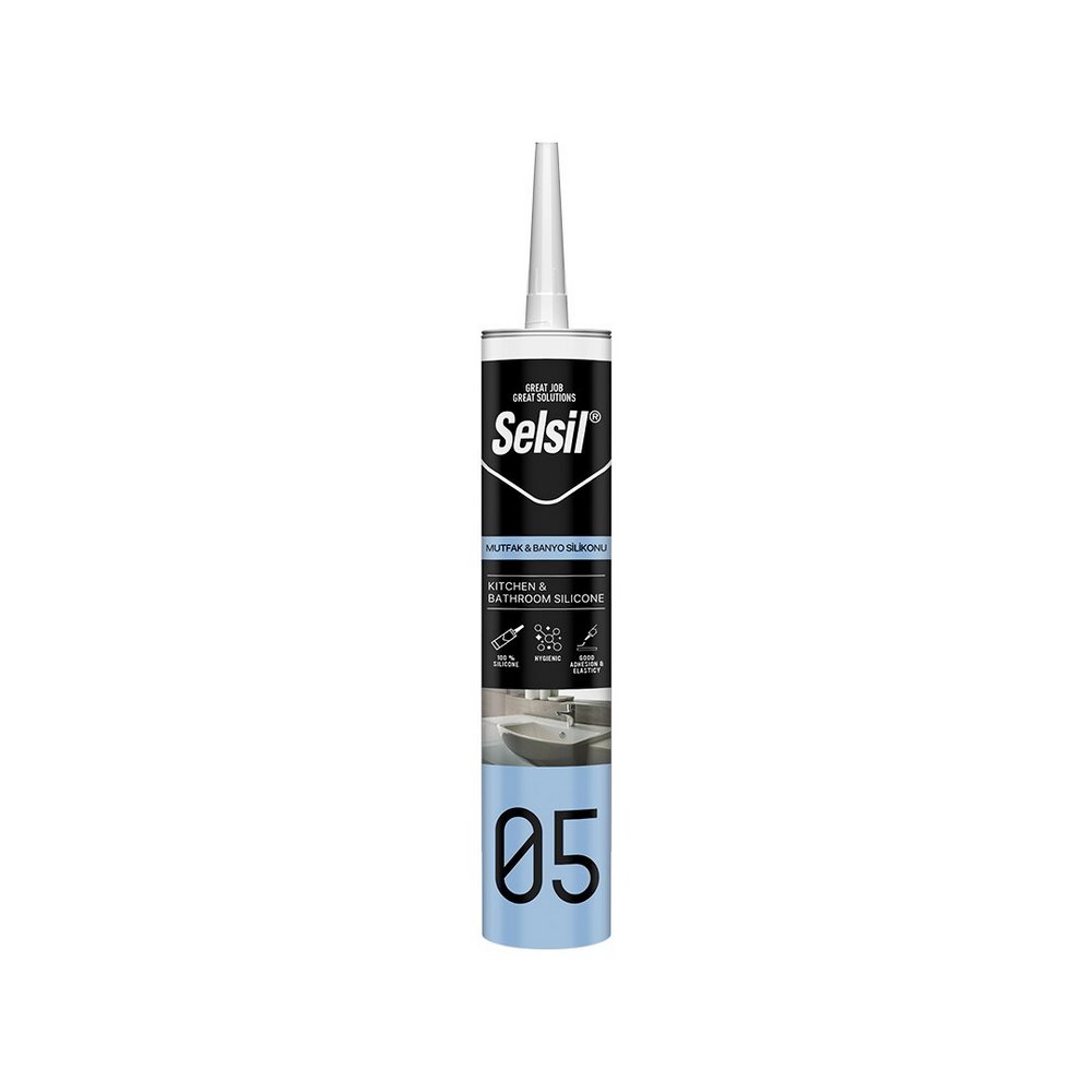 Selsil Mutfak ve Banyo Silikonu Beyaz 280ml