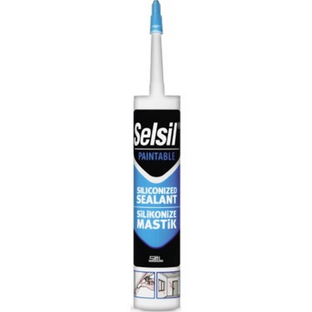 Selsil Silikonize Mastik Beyaz
