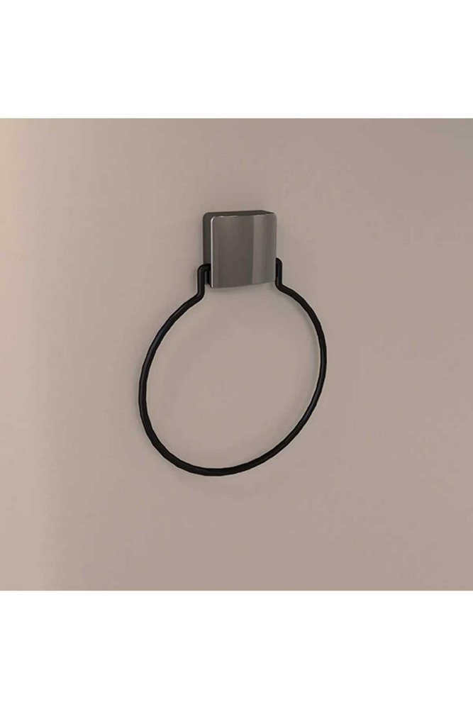 Decorev Yuvarlak Havluluk Siyah Dc-5053